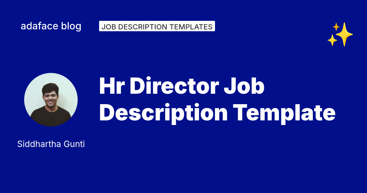 Hr Director Job Description Template Adaface